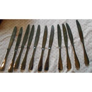 Artaste Rain 18/10 Stainless Steel BUTTER KNIFE KNIVES Set of 11 9" VERY SHINEY